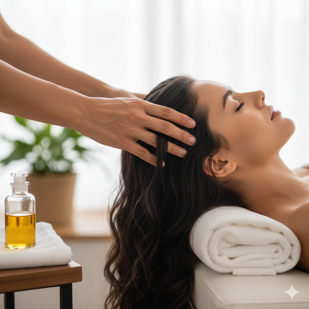 Hair Oil Massage